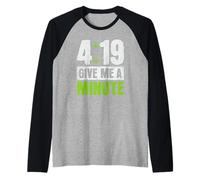 Funny Sarcastic Cannabis Weed 4:19 Give Me A Minute Raglan Baseball Tee