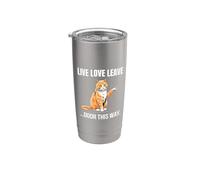 Funny Sarcastic Cat Humor Live Love Leave Doors Open Stainless Steel Insulated Tumbler