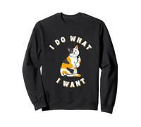 Funny Sarcastic Cat I Do What I Want Silly Cat Meme Lover Sweatshirt