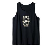Funny Sarcastic Cat Nope Quote Angry Coffee Mood Tank Top