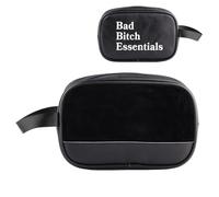 Funny Sarcastic Cosmetic Bag Bad Bi*ch Essentials Cosmetic Bag Boss Lady Gift Best Friend Gift (Bad Essentials Bag)