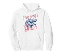 Funny Sarcastic Crocodile Gator First Of All I'm A Delight Pullover Hoodie