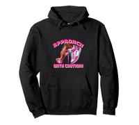Funny sarcastic delight or angry heels Approach with Caution Pullover Hoodie