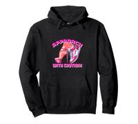 Funny sarcastic delight or angry heels Approach with Caution Pullover Hoodie