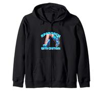 Funny sarcastic delight or angry heels Approach with Caution Zip Hoodie