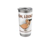 Funny Sarcastic Duck Binoculars Nobody Cares Stainless Steel Insulated Tumbler