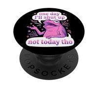 Funny Sarcastic Frog Meme Quote Sassy Humor PopSockets Adhesive PopGrip