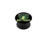 Funny Sarcastic Frog Not Today Quote Humor PopSockets Adhesive PopGrip