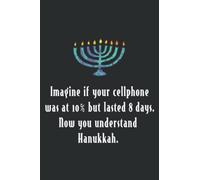 Funny Sarcastic Hanukkah Chanukah Cellphone Quote Gif: Journal/Ruled Notebook with Premium Paper, 6" x 9", Inner Pocket, 100 Pages