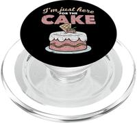 Funny Sarcastic Humor Cake Lover Im Just Here For The Cake PopSockets PopGrip for MagSafe