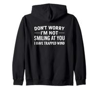 Funny Sarcastic Jokes For Men Snarky Humor Trapped Wind Zip Hoodie
