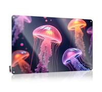 Funny Sarcastic Metal Tin Sign Bathroom Enchanted Ocean: Glowing Jellyfish In Vibrant Colors Tin Sign Man Cave Tin Sign Metal Home Bar Signs(20X30CM)