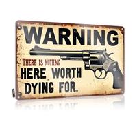 Funny Sarcastic Metal Tin Sign Bathroom Warning: Nothing Worth Dying For. Tin Sign Funny Outdoor Signs Outdoor Signs And Decor(20X30CM)