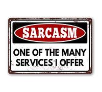 Funny Sarcastic Metal Tin Sign Wall Decor Man Cave Bar Sarcasm One of The Many Services I Offer Wall Decor for Garage Man Cave Bar