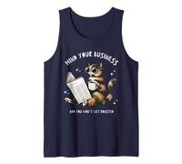 Funny Sarcastic Mind your Business For Cat Coffee Lovers Tank Top