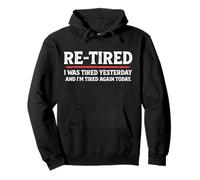 Funny Sarcastic Quote Re-Tired Definition Lazy Teen Retired Pullover Hoodie