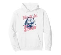 Funny Sarcastic Rat Possum First Of All I'm A Delight Retro Pullover Hoodie