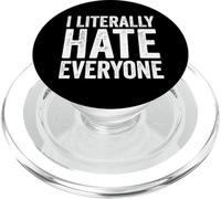 Funny Sarcastic Retro I Literally Hate Everyone PopSockets PopGrip for MagSafe