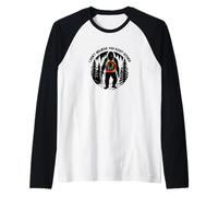 Funny Sarcastic Sasquatch I Don't Believe in You Either Raglan Baseball Tee