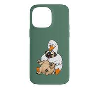 Funny Sarcastic Silly Goose Hugging Pug Hug Humor Pet Lover Case for iPhone 14 Pro Max