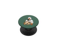 Funny Sarcastic Silly Goose Hugging Pug Hug Humor Pet Lover PopSockets Adhesive PopGrip