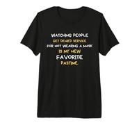 Funny Sarcastic Social Distance Face Mask Joke Premium T-Shirt