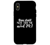 Funny Sarcastic Thou Shall Not Try Me Case for iPhone X/XS