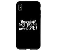 Funny Sarcastic Thou Shall Not Try Me Case for iPhone XS Max