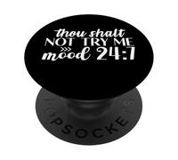 Funny Sarcastic Thou Shall Not Try Me PopSockets Adhesive PopGrip