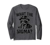 Funny Sarcastic What The Sigma Saying Ironic Meme Brainrot Long Sleeve T-Shirt