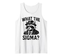 Funny Sarcastic What The Sigma Saying Ironic Meme Brainrot Tank Top