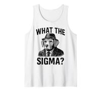 Funny Sarcastic What The Sigma Saying Ironic Meme Brainrot Tank Top