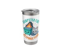 Funny Sarcastic Work Dumpster Fire Response Team Stainless Steel Insulated Tumbler