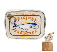 Funny Sardine Makeup Bag - Canned Toiletry Travel Organizer Pouch, Large Capacity Cosmetic Storage Bag, Aesthetic Waterproof Pouch | Cosmetic Bags for Shampoo Lipsticks Eye Shadow Toiletries