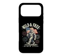 Funny Sasquatch American Flag Wild and Free Since 1776 Case for iPhone 17 Pro Max