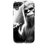 Funny Sasquatch Bigfoot Selfie With UFO Alien Men Rock Case for iPhone XR