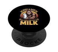 Funny Sasquatch Dad Always Came Back With Milk PopSockets Adhesive PopGrip