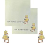 Funny Sassy Duck Sticky Notes, Funny Work Stickers for Adults, 50pcs Fun Duck Stickers, Interesting Sticky Notes,Hilarious Novelty Notepads Gag Gift for Coworkers, Office Supplies (B-2PC)