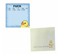 Funny Sassy Duck Sticky Notes Pads Set, Cute Duck Notes Pad Stickers Gifts for Adults Colleagues Friends, Novelty Fun Memo Pad Sticky Note for Office School Home Supplies 50pcs Set of 2