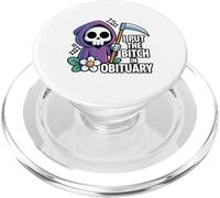Funny Sassy Grim Reaper Obituary B-Word Pun Pastel Goth PopSockets PopGrip for MagSafe