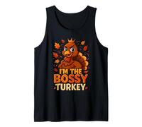 Funny Sassy I'm The Bossy Turkey Thanksgiving Women Tank Top