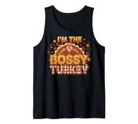 Funny Sassy I'm The Bossy Turkey Thanksgiving Women Tank Top