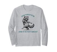 Funny Sassy Raccon It Is What It Is And It Is Not That Great Long Sleeve T-Shirt