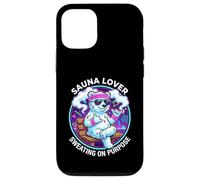 Funny Sauna Lover Sweating On Purpose Sauna Ice Bear Case for iPhone 12/12 Pro