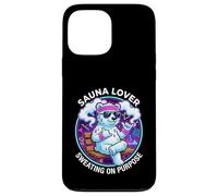 Funny Sauna Lover Sweating On Purpose Sauna Ice Bear Case for iPhone 13 Pro Max