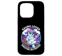Funny Sauna Lover Sweating On Purpose Sauna Ice Bear Case for iPhone 15 Pro
