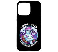 Funny Sauna Lover Sweating On Purpose Sauna Ice Bear Case for iPhone 15 Pro Max