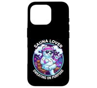 Funny Sauna Lover Sweating On Purpose Sauna Ice Bear Case for iPhone 16 Pro