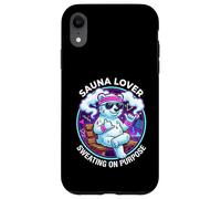 Funny Sauna Lover Sweating On Purpose Sauna Ice Bear Case for iPhone XR