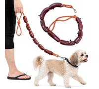 Funny Sausage Dog Lead,Sausage Leash for Dogs,Hot Dog Style Pet WalkingLead | Rubber Sausage-Shaped DogLeash with Comfortable Grip for Daily Walks,Outdoor Training,Pet Photos,Playful Outdoor Use